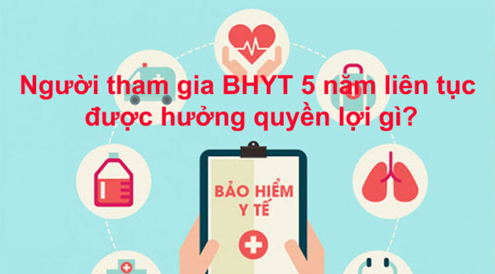 Người tham gia BHYT 5 năm liên tục được hưởng quyền lợi gì?
